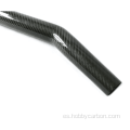 Tubo de curva de fibra de carbono negro de alta calidad de 3K
